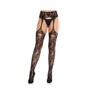 Colanti cu portjartier Leg Avenue Negru